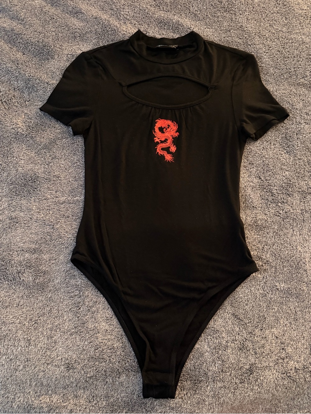 SHEIN Black Top with Logo Tag